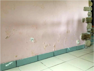 salpêtre sur enduit : Mur-Assechement